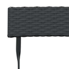 Bistrostühle 2 Stk. Klappbar Schwarz Poly Rattan und Stahl