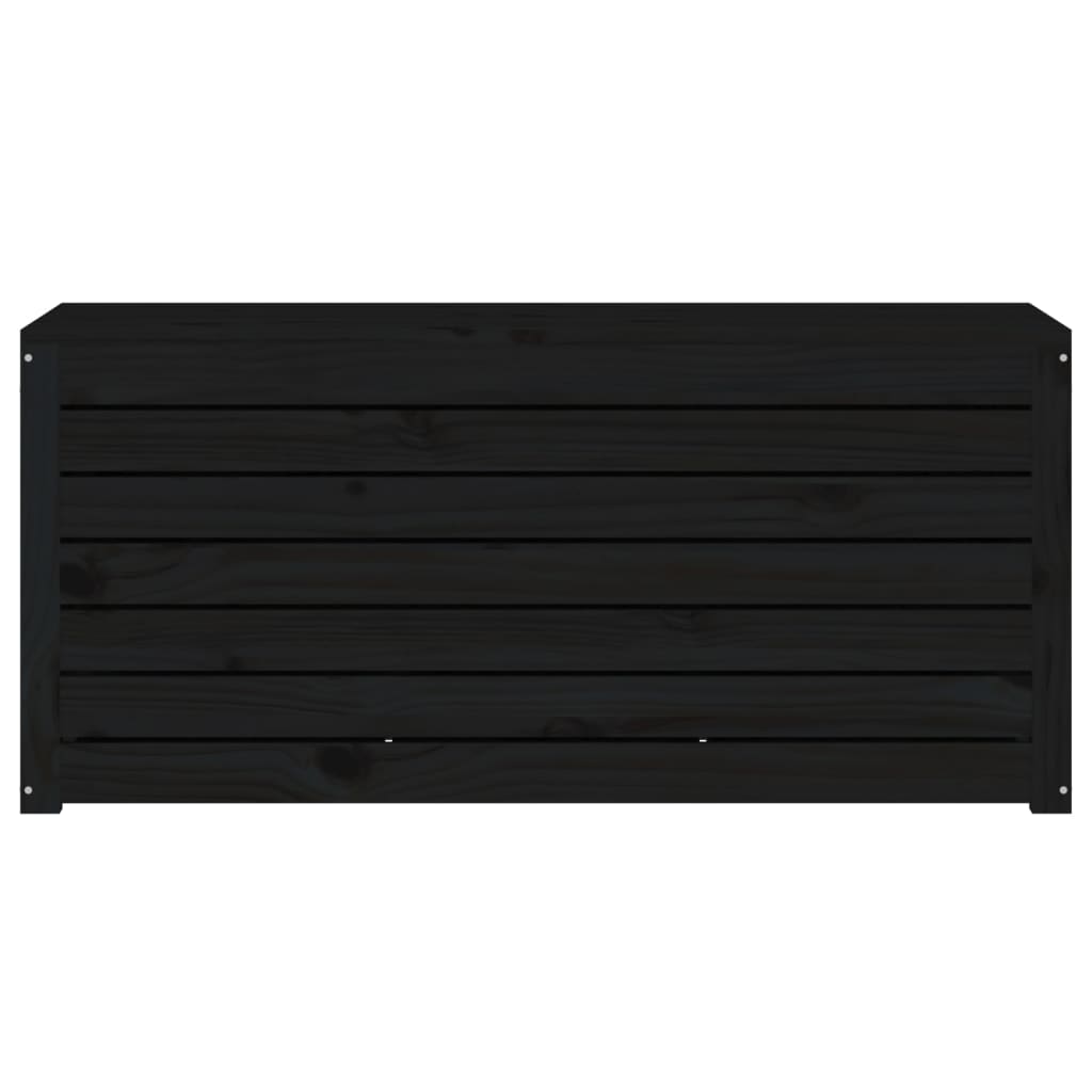 Gartenbox Schwarz 101x50,5x46,5 cm Massivholz Kiefer