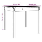 Gartentisch Honigbraun 82,5x82,5x76 cm Massivholz Kiefer