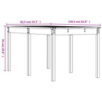 Gartentisch Honigbraun 159,5x82,5x76 cm Massivholz Kiefer