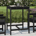 Gartentisch Schwarz 82,5x82,5x110 cm Massivholz Kiefer