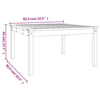 Gartentisch 82,5x82,5x45 cm Massivholz Kiefer