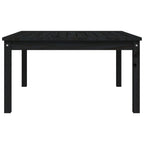 Gartentisch Schwarz 82,5x82,5x45 cm Massivholz Kiefer