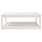 Gartentisch Weiß 121x82,5x45 cm Massivholz Kiefer