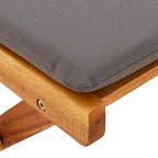 3-tlg. Bistro-Set Klappbar mit Kissen Massivholz Akazie