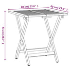 3-tlg. Bistro-Set Klappbar mit Kissen Massivholz Akazie
