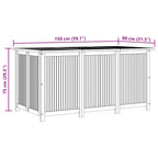 Gartenbox 150x80x75 cm Massivholz Akazie