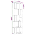 Bücherregal Räuchereiche 45x24x160 cm Holzwerkstoff