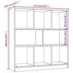 Bücherregal Räuchereiche 97,5x29,5x100 cm Holzwerkstoff