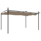 Pergola mit Schiebedach Taupe 395x292x230 cm