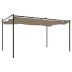 Pergola mit Schiebedach Taupe 395x292x230 cm