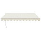Markise Einziehbar Creme 3,5x2,5 m Stoff und Aluminium