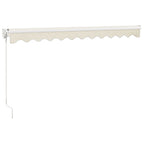 Markise Einziehbar Creme 3,5x2,5 m Stoff und Aluminium