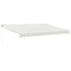 Markise Einziehbar Creme 4,5x3 m Stoff und Aluminium