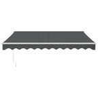 Markise Einziehbar Anthrazit 3,5x2,5 m Stoff und Aluminium