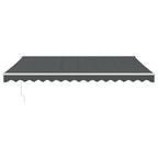 Markise Einziehbar Anthrazit 4x3 m Stoff und Aluminium