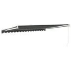 Markise Einziehbar Anthrazit 4x3 m Stoff und Aluminium