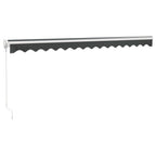 Markise Einziehbar Anthrazit 4x3 m Stoff und Aluminium