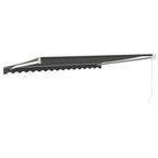 Markise Einziehbar Anthrazit 4,5x3 m Stoff und Aluminium