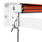 Markise Einziehbar Orange und Braun 3x2,5 m Stoff und Aluminium