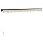 Markise Einziehbar Creme 3x2,5 m Stoff und Aluminium