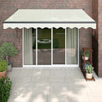 Markise Einziehbar Creme 3x2,5 m Stoff und Aluminium