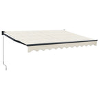 Markise Einziehbar Creme 3,5x2,5 m Stoff und Aluminium