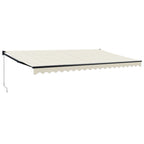 Markise Einziehbar Creme 5x3 m Stoff und Aluminium
