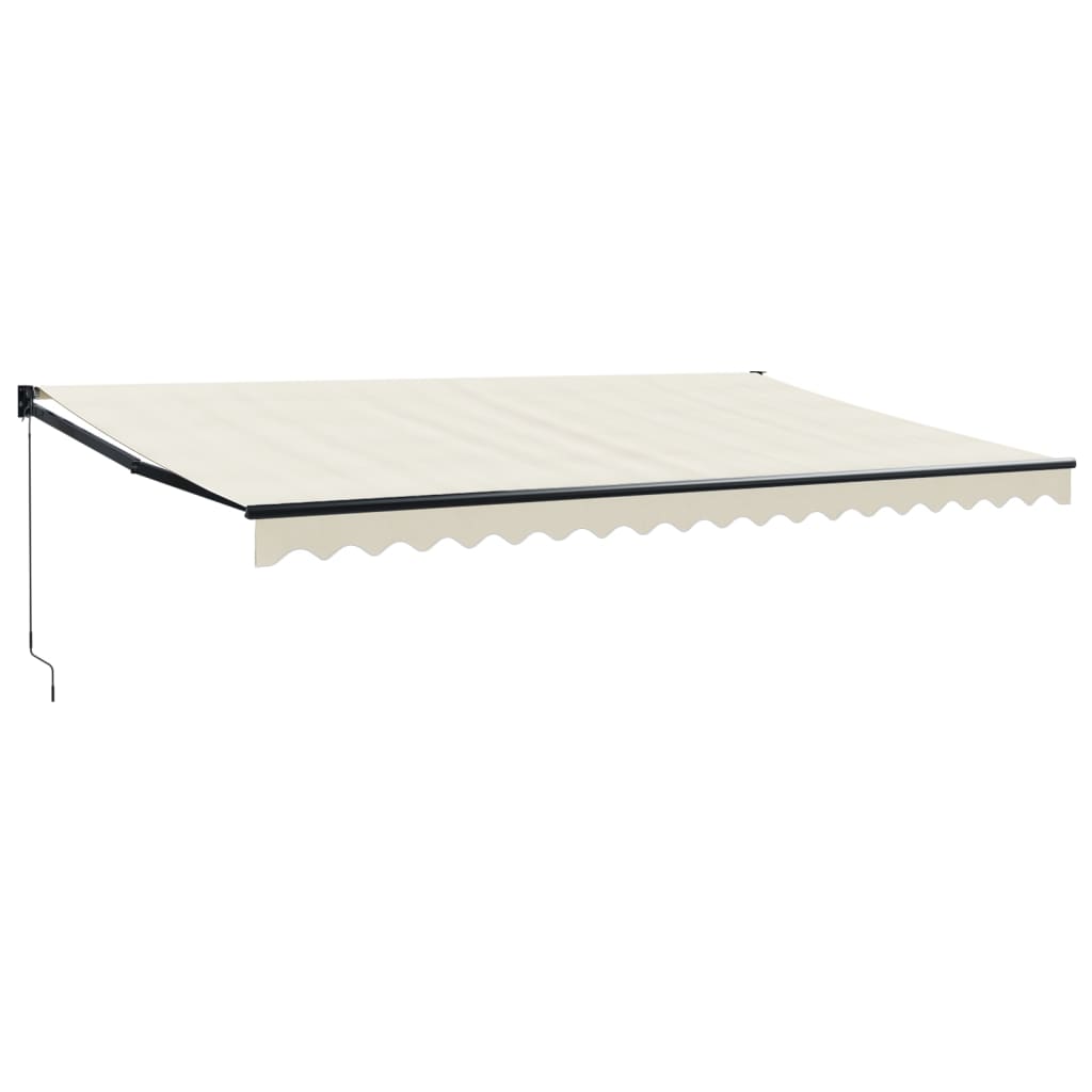 Markise Einziehbar Creme 5x3 m Stoff und Aluminium