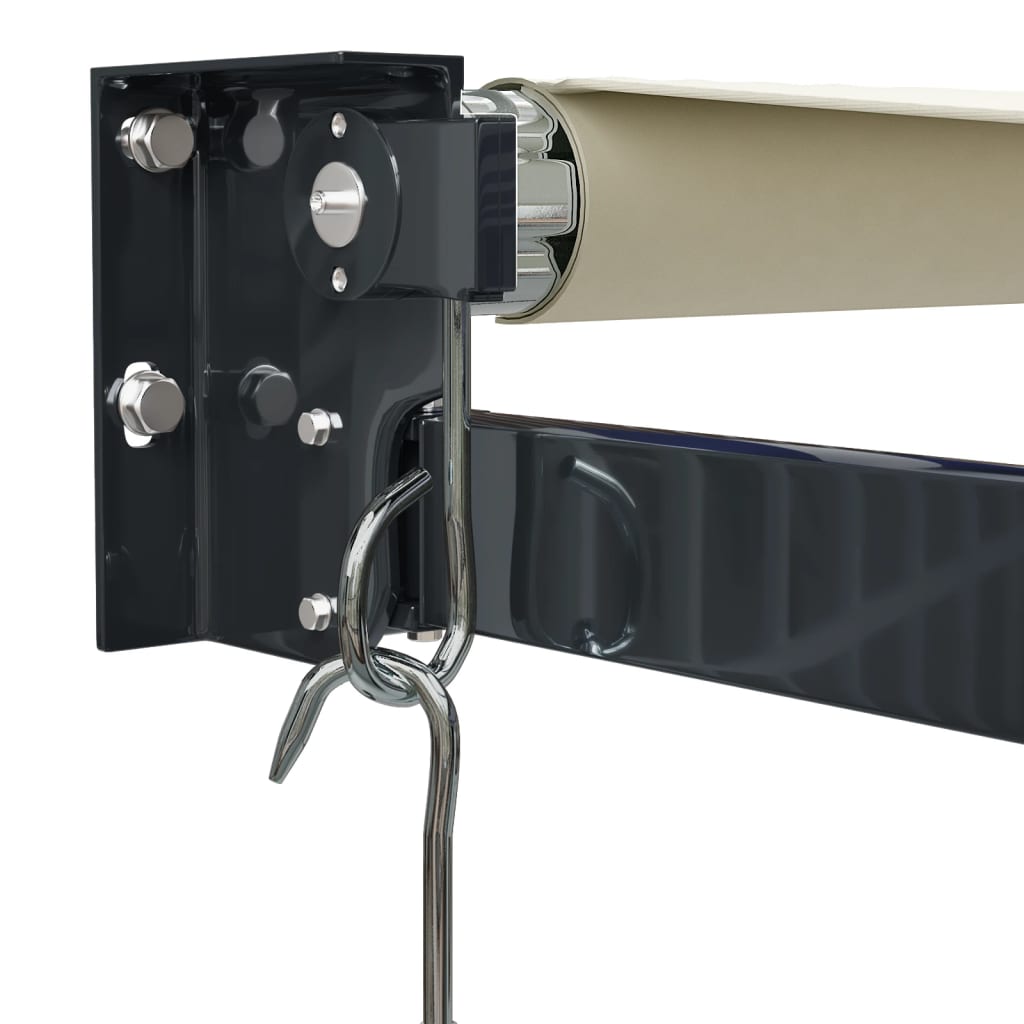 Markise Einziehbar Creme 5x3 m Stoff und Aluminium