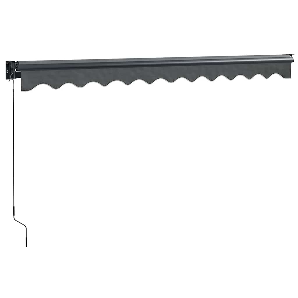 Markise Einziehbar Anthrazit 3x2,5 m Stoff und Aluminium