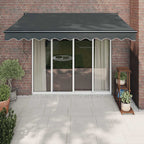 Markise Einziehbar Anthrazit 3x2,5 m Stoff und Aluminium