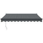 Markise Einziehbar Anthrazit 3,5x2,5 m Stoff und Aluminium