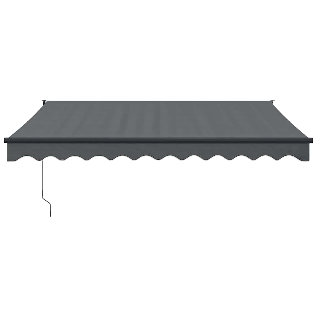 Markise Einziehbar Anthrazit 3,5x2,5 m Stoff und Aluminium