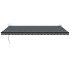 Markise Einziehbar Anthrazit 5x3 m Stoff und Aluminium
