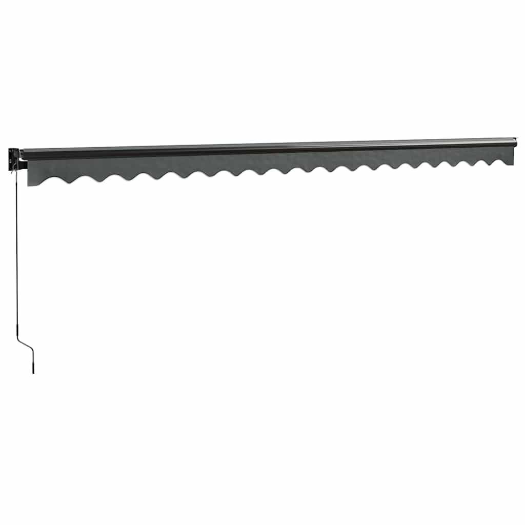 Markise Einziehbar Anthrazit 5x3 m Stoff und Aluminium