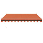 Elektrische Markise mit Kurbel Orange und Braun 3x2,5 m