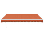 Elektrische Markise mit Kurbel Orange und Braun 3,5x2,5 m