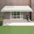 Elektrische Markise mit Kurbel Creme 5x3 m