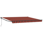 Elektrische Markise mit Kurbel Orange und Braun 4x3 m