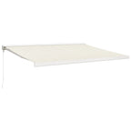 Markise Einziehbar Creme 4x3 m Stoff und Aluminium
