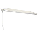 Markise Einziehbar Creme 4x3 m Stoff und Aluminium