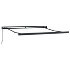 Markise Einziehbar Orange und Braun 3,5x2,5 m Stoff & Aluminium