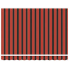 Markise Einziehbar Orange und Braun 3,5x2,5 m Stoff & Aluminium