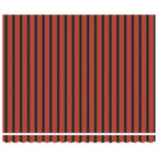 Markise Einziehbar Orange und Braun 4x3 m Stoff & Aluminium