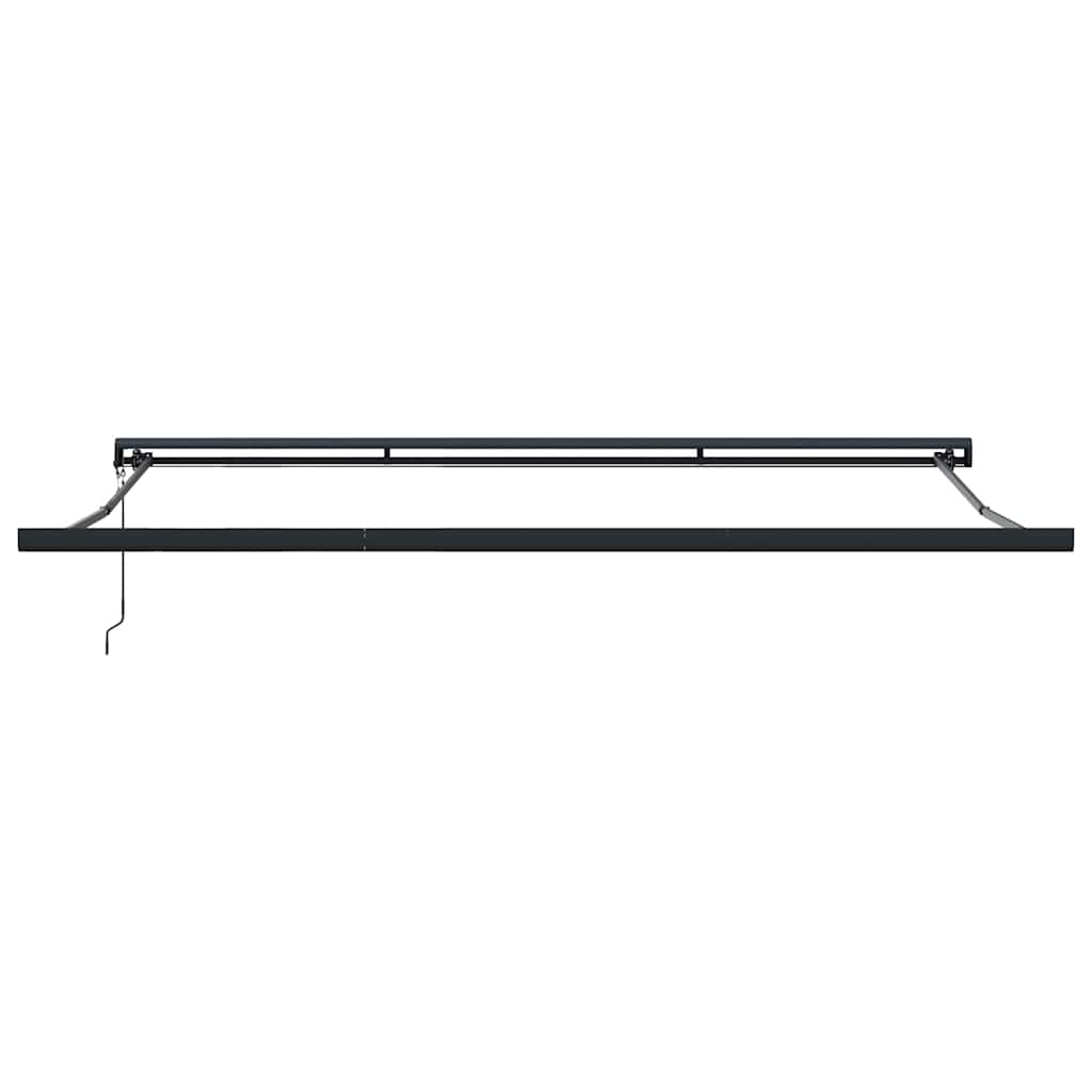 Markise Einziehbar Orange und Braun 4,5x3 m Stoff und Aluminium