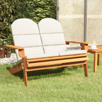 Adirondack-Gartenbank mit Kissen 126 cm Massivholz Akazie