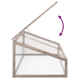 vidaXL Gewächshaus Grau 110x56x39 cm Tannenholz