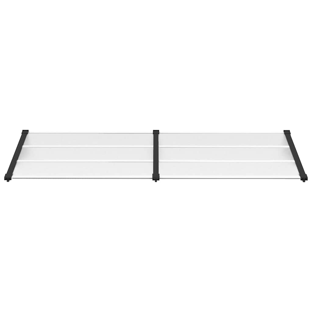 Türvordach Schwarz und Transparent 239x90 cm Polycarbonat