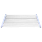 Türvordach Grau und Transparent 122x90 cm Polycarbonat